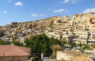 Fototapeta na wymiar View of Urgup town with cave houses. Cappadocia. Turkey