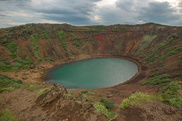 Water filled caldera