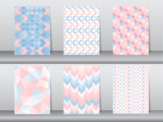 Obraz premium Set of pattern retro style,template,Vector illustrations 