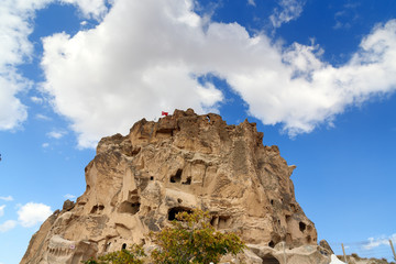 Fototapeta premium View of Uchisar castle. Cappadocia. Turkey