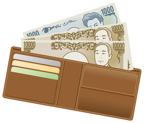 サイフに入った紙幣