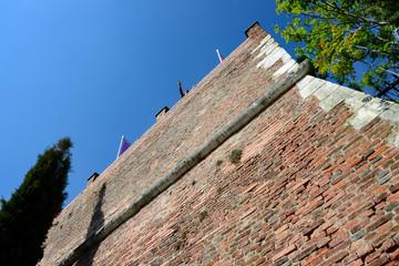 Fototapeta na wymiar Festungsmauer Schloßberg Graz