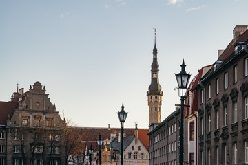 Obraz premium Old town and townhall of Tallinn city