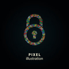 Lock - pixel illustration.