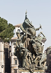 Fototapeta na wymiar Sculpture at Vittorio Emanuele II, Rome, Italy