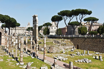 Famous ancient Roman Forum, Rome, Italy