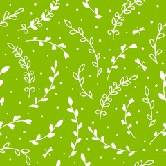 Seamless pattern with floral ornate