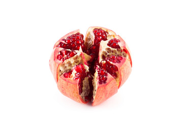 Fresh ripe pomegranate close up