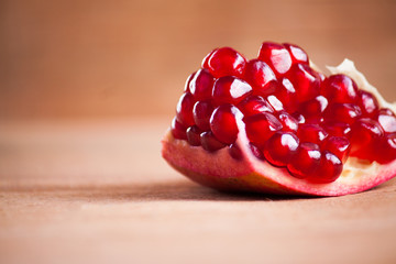 Fresh ripe pomegranate close up