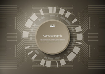 Obraz premium Abstract technological background with various technology elements. Eps10 Vector illustration.