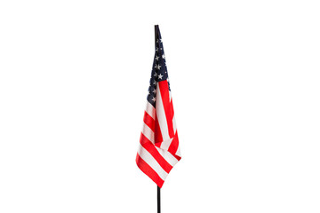 American flag isolated on white