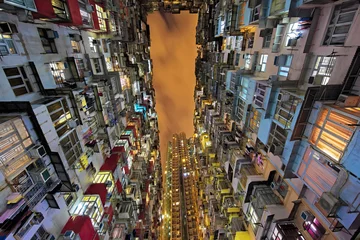 Foto op Plexiglas Quarry Bay high rise housing in Hong Kong China © David Davis