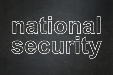 Privacy concept: National Security on chalkboard background