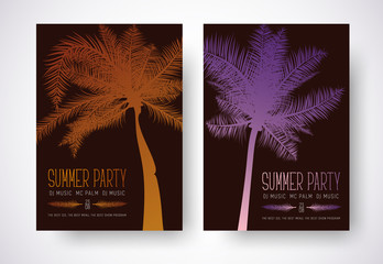 Design a poster in a minimalist style for a summer beach party