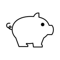 piggy savings isolated icon vector illustration design