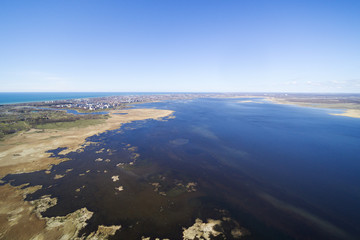 Liepaja lake area in sunny spring day, Latvia.