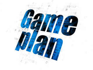 Business concept: Game Plan on Digital background