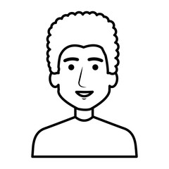 young man avatar character vector illustration design