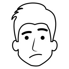 young man avatar character vector illustration design