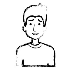 young man avatar character vector illustration design