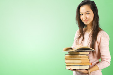 Woman with book