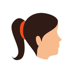 young woman avatar character vector illustration design