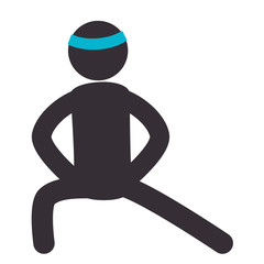 silhouette athlete isolated icon vector illustration design