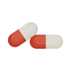 capsule drug isolated icon vector illustration design