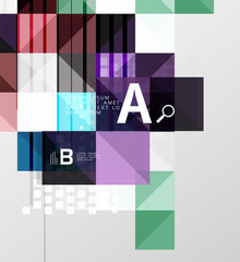 Modern geometrical square banner, minimalistic abstract background