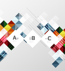 Modern geometrical square banner, minimalistic abstract background