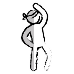 silhouette athlete isolated icon vector illustration design