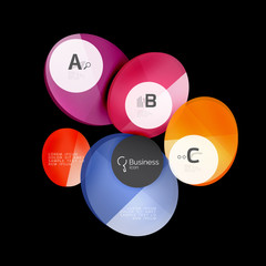 Abstract circles on black