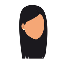 young woman avatar character vector illustration design