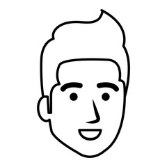 young man avatar character vector illustration design