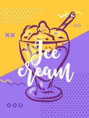 Ice cream poster with cool design
