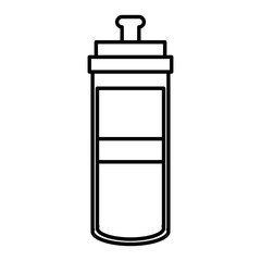 water bottle gym icon vector illustration design