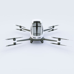 QuadCopter for humans isolated on white. 3d illustration