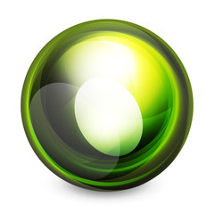 Glass sphere, futuristic abstract element