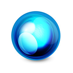 Glass sphere, futuristic abstract element