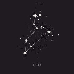 Obraz premium Star constellation zodiac vector
