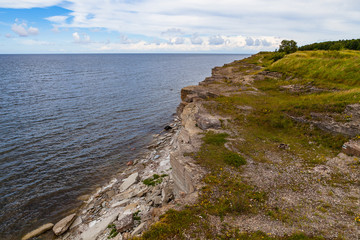 Cliffs at the coast in Paldiski, Estonia
