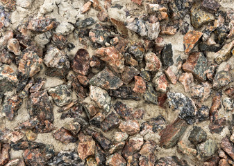 Background texture gravel stones scattered building relief
