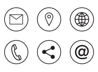 Various vector icons of communication