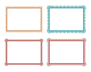 Vector icon set of frames