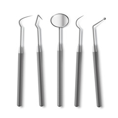 Set of stainless dental tools
