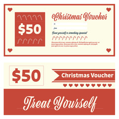 Vector of christmas vouchers