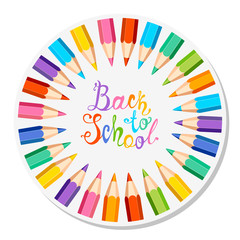 Back to school. Colorful pencils