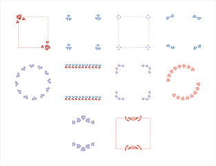 Vector icons set for various pattern