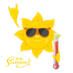 Sun with thermometer in hand