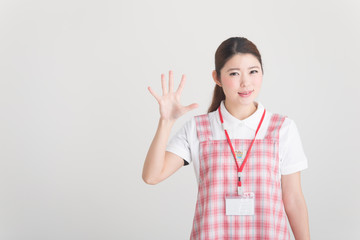 保育士・白バック